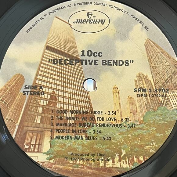10cc Deceptive Bends Vinyl LP 1977 Gatefold Mercury SRM-1 3702 Promo - Picture 5 of 12